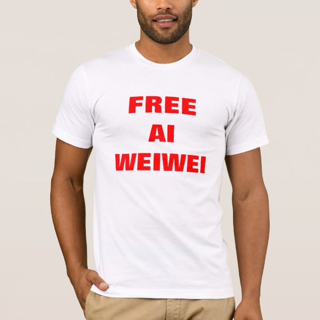 "Free Ai Weiwei" TShirts Shirts Tees (Front)