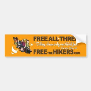 FREE ALL THREE Bumper Stickers