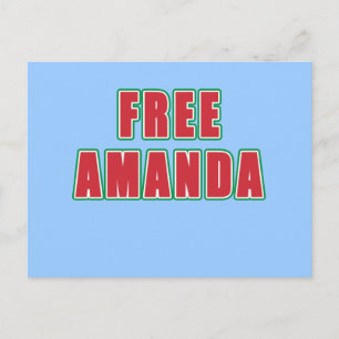 FREE AMANDA T-shirts, buttons, hoodies Postcard