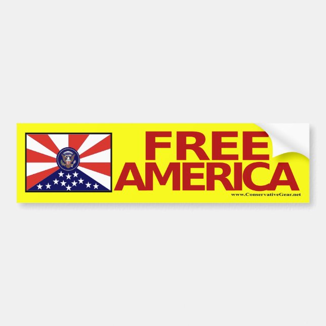 Free America Bumper Sticker (Front)