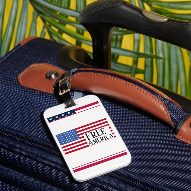 Free America Luggage Tag (Front Insitu 1)