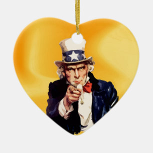 Free America Uncle Sam Ceramic Tree Decoration