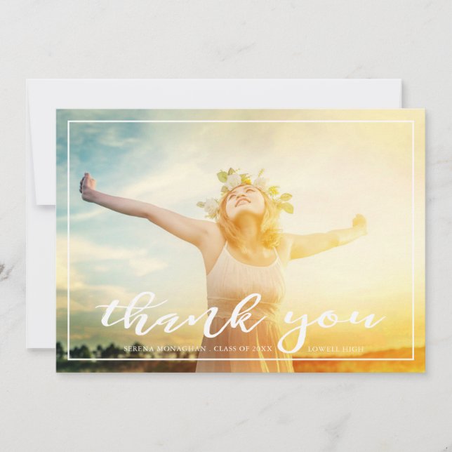 Free and Focused | Graduation Thank You | Light (Front)