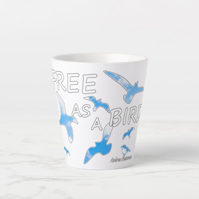 Free as a Bird 2 Latte Mug (Front)