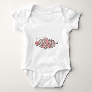 Free As A Bird Tribal Feather Baby Bodysuit