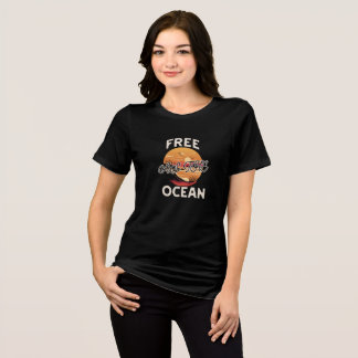 Free As The Ocean – Coastal Freedom Aesthetic Tri-Blend Shirt