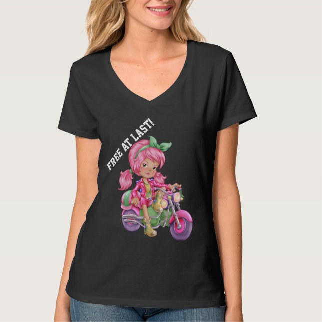 Free at Last Cute Motorcycle Shirt - SRF (Front)