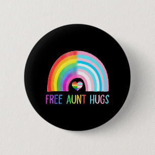 Free Aunt Hugs Gay Pride Lgbtq Lgbt Rainbow 6 Cm Round Badge