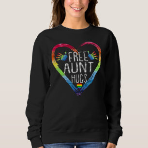 Free Aunt Hugs Lgbt Flag Gay Lesbian Pride Parades Sweatshirt