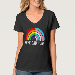 Free Aunt Hugs Rainbow Transgender Flag Lgbtq Gay T-Shirt