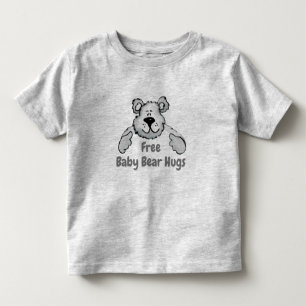 Free Baby Bear Hugs Cute Bear Quote Toddler T-Shirt