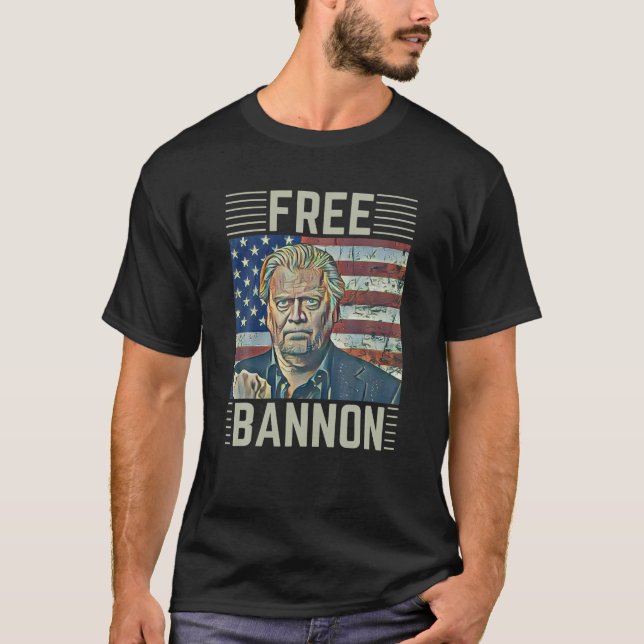 Free Bannon Political Gift T Shirt (Front)
