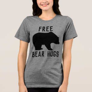 FREE BEAR HUGS Funny T-Shirt Tri-Blend Shirt
