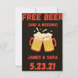 Free Beer Funny Save the Date Card<br><div class="desc">Free Beer Funny Save the Date Card</div>