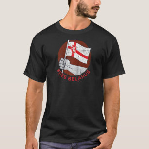 Free Belarus Vintage White Red Old Flag Pagonya Be T-Shirt