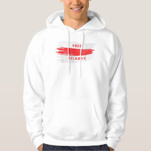 Free Belarus Vintage White Red Old Flag Pagonya Hoodie