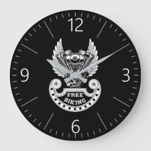 Free biking large clock