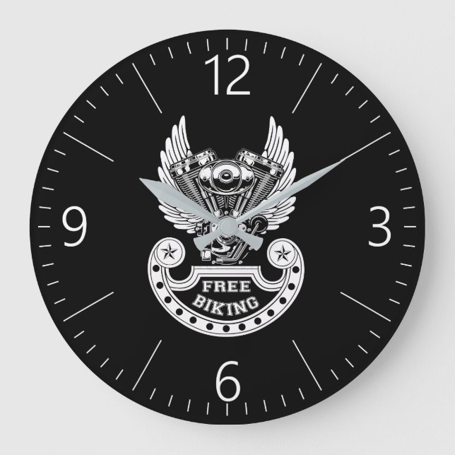 Free biking large clock (Front)
