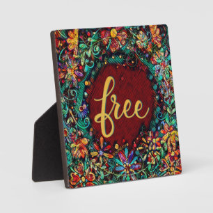 Free Boho Floral Whimsical Inspiring Easel Plaque