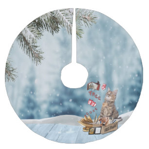 Free Books for Christmas Brushed Polyester Tree Skirt