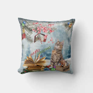 Free Books for Christmas Cushion