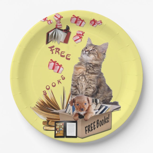 Free Books Paper Plate (Front)