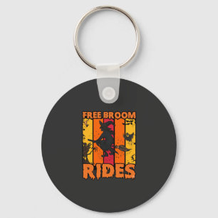 Free Broom Rides Halloween Flying Witch Ghost Bats Key Ring
