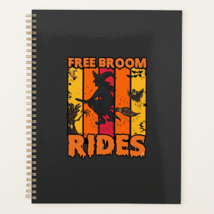 Free Broom Rides Halloween Flying Witch Ghost Bats Planner