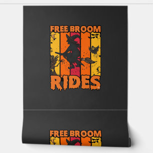 Free Broom Rides Halloween Flying Witch Ghost Bats Wallpaper