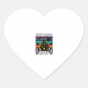 Free Broom Rides Halloween Haunted House Witch Sku Heart Sticker