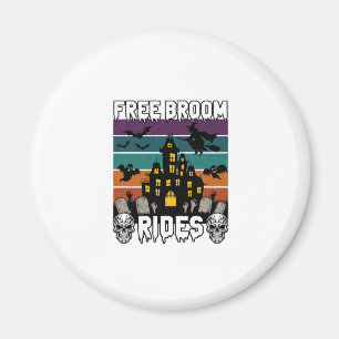 Free Broom Rides Halloween Haunted House Witch Sku Magnet