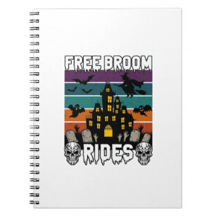Free Broom Rides Halloween Haunted House Witch Sku Notebook