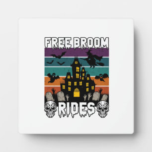 Free Broom Rides Halloween Haunted House Witch Sku Plaque