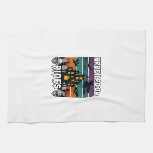 Free Broom Rides Halloween Haunted House Witch Sku Tea Towel
