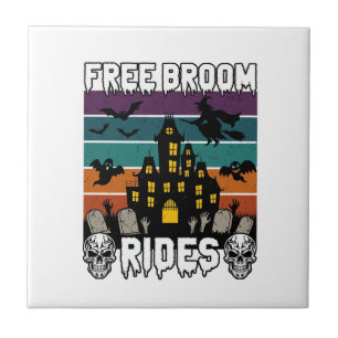Free Broom Rides Halloween Haunted House Witch Sku Tile