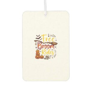 Free Broom Rides Halloween Pumpkins Skull Bats Bon Car Air Freshener