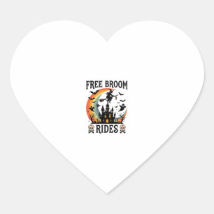 Free Broom Rides Halloween Witch Haunted Castle Sk Heart Sticker