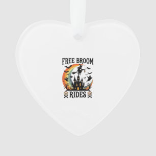 Free Broom Rides Halloween Witch Haunted Castle Sk Ornament