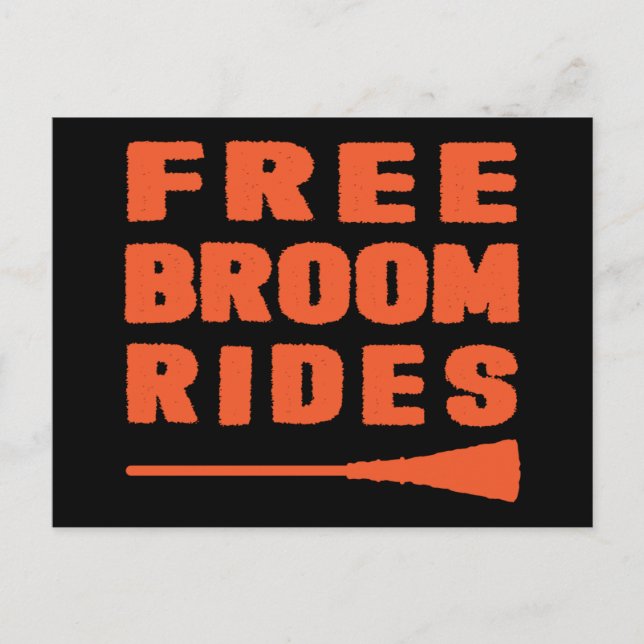 free broom rides postcard (Front)