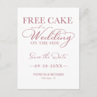 Free Cake And A Wedding On The Side Save The Date