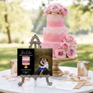Free Cake Funny Modern Photo Wedding Save The Date Announcement Postcard