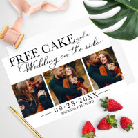 Free Cake Funny Wedding Save The Date 3 Photo