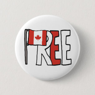 Free Canada 6 Cm Round Badge