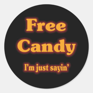 Free Candy Classic Round Sticker