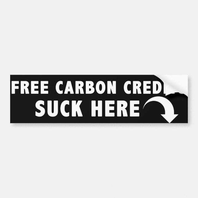 Free Carbon Credits Funny Bumper Sticker (Front)