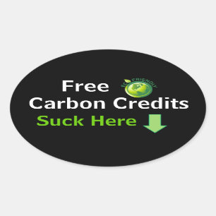 Free Carbon Credits tailpipe sticker