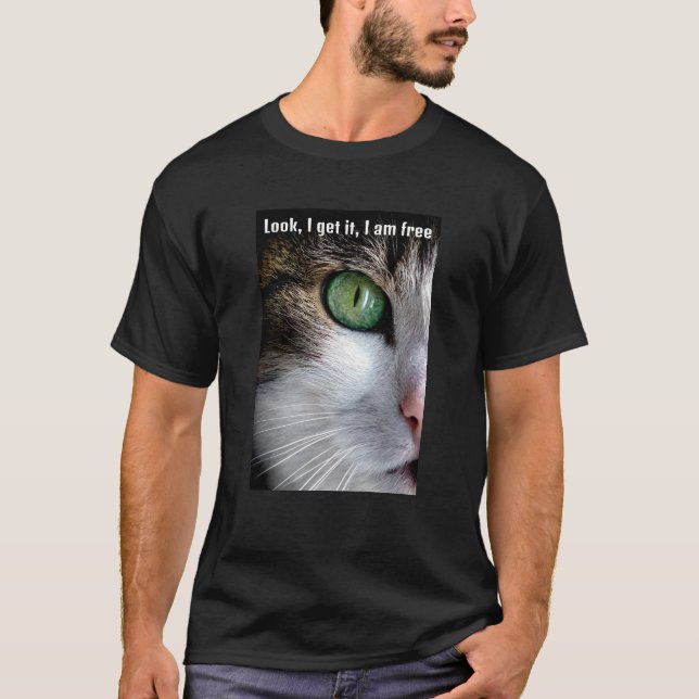 Free Cat (dark) T-Shirt (Front)