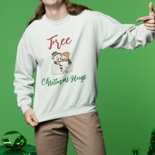 Free Christmas Hugs Sweatshirt