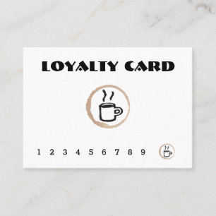 Free Coffee Coffee Shop Loyalty Card