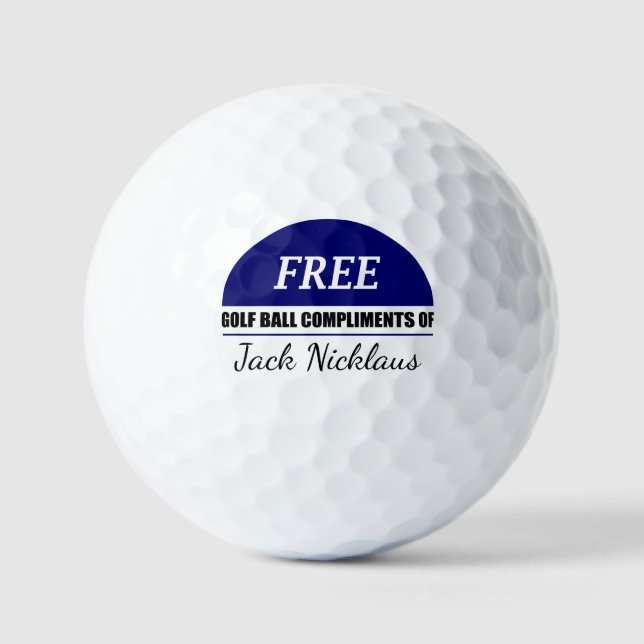 Free compliment champion Personalised editable Golf Balls (Front)